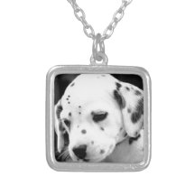small dog Dalmatian Personalized Necklace
