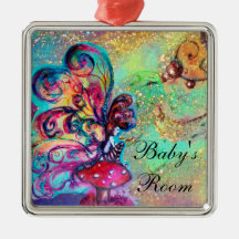 SMALL ELF OF MUSHROOMS DOOR HANGER CHRISTMAS TREE ORNAMENT
