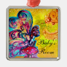 SMALL ELF OF MUSHROOMS DOOR HANGER CHRISTMAS ORNAMENT