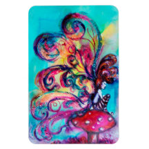 SMALL ELF OF MUSHROOMS RECTANGLE MAGNET