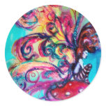 Small Elf of Mushrooms Round Sticker