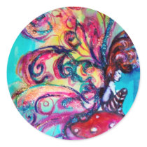 Small Elf of Mushrooms Round Sticker