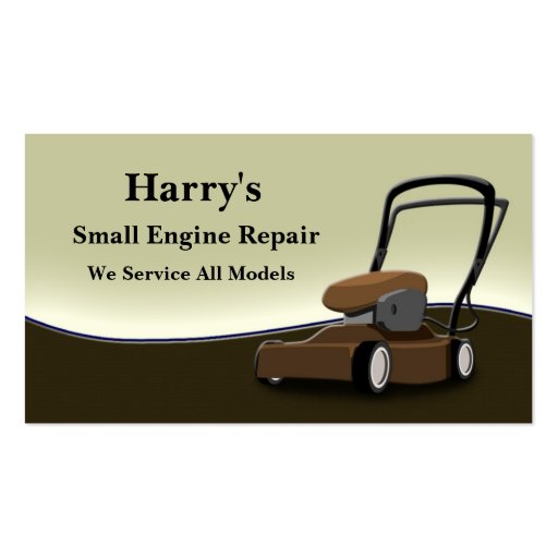 Small Engine Repair Business Card (front side)