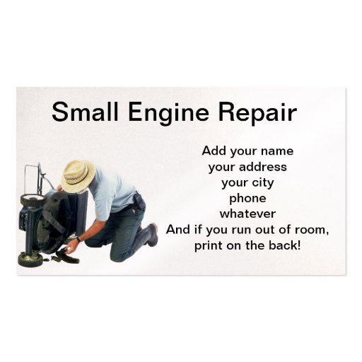 Small Engine Repair Business Card Templates small engine repair sided standard business cards Small Engine Repair Business Card Templates small engine repair sided standard business cards