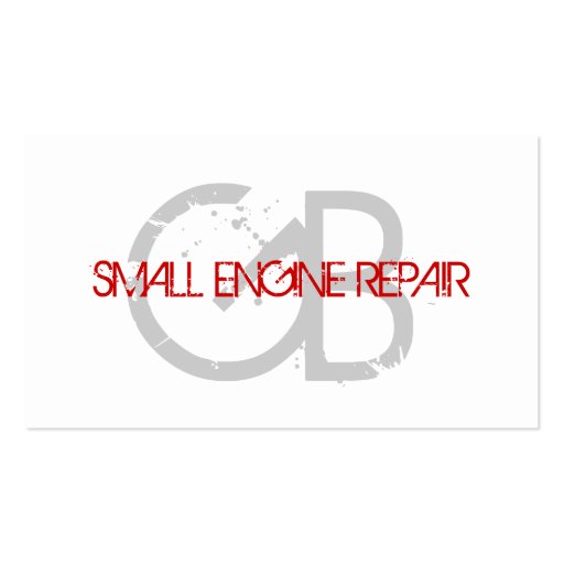 Small Engine Repair Business Cards (front side)