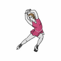 Small Female Figure Skater embroidered shirts