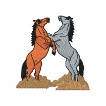 Small Fighting Stallions embroidered shirts