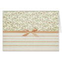 Small Floral and Stripe w/Ribbon Customizable Card by naturetees Small Floral and Stripe w/Ribbon Customizable Card