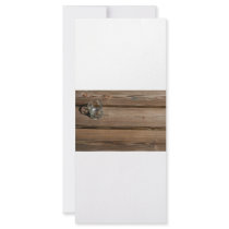 Small glass on wooden brown fishing dock planks rack card