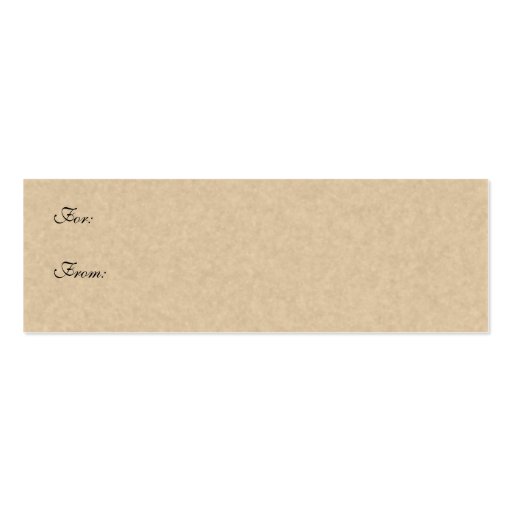 Small Gray Swan Gift Tag Business Card Templates (back side)