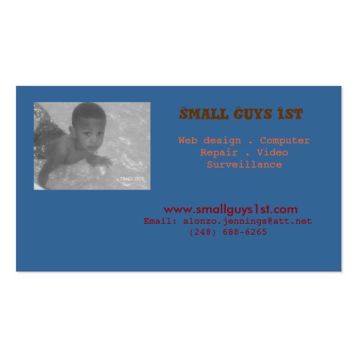 Small Guys 1st Business Cards (front side)