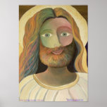 (small) Jesus is smiling because he loves you! Print