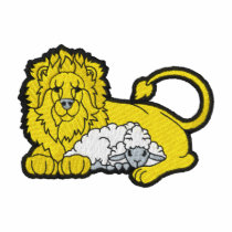 Small Lion and Lamb embroidered shirts