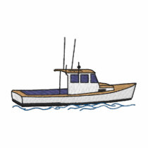 Small Lobster Boat embroidered shirts