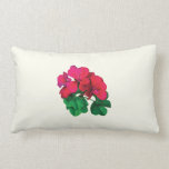 Small Magenta Geraniums Throw Pillows