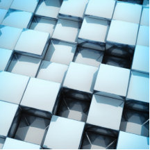 Small Metallic Cubes Acrylic Cut Out