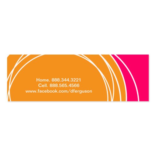 Small Mini Calling Card Business Card (back side)