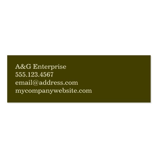 Small moss gray professional bold type design business card templates (back side)
