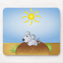 small mouse in relax Standard Mousepad