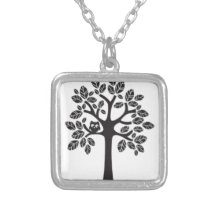 Small Owl in a Big Tree Custom Necklace