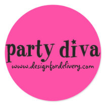Small Party Diva Sticker