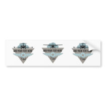 Small Plane Club Your Text Here Bumper Stickers