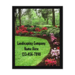 Small Plush Green Landscape Lawn Care Business Personalized Flyer