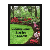 Small Plush Green Landscape Lawn Care Business Personalized Flyer