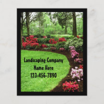 Small Plush Green Landscape Lawn Care Business Personalized Flyer