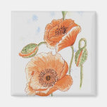 'Small Poppies' Magnet