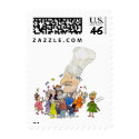 Small Postage Funny Cartoon French Chef postage by zooogle Small Postage Funny Cartoon French Chef postage