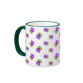Small purple flowers floral mug mug