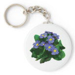Small Purple Primroses Keychain