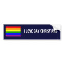 small rainbow flag, I Love Gay Christians bumper stickers by gaychristian small rainbow flag, I Love Gay Christians bumper stickers