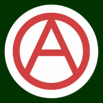 Small red anarchy sticker stickers
