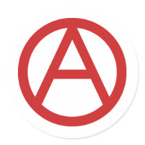 Small red anarchy sticker