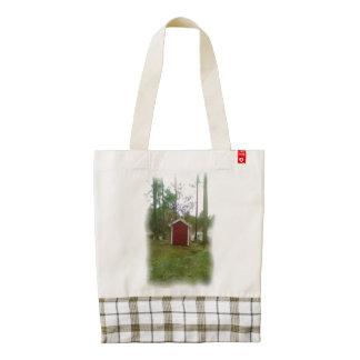 Small red building zazzle HEART tote bag