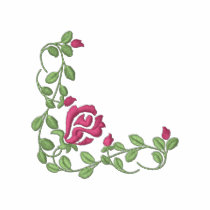 Small Rose Corner embroidered shirts by ZazzleEmbroidery Small Rose Corner embroidered shirts
