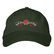 Small Rose with keyboard embroidered hats