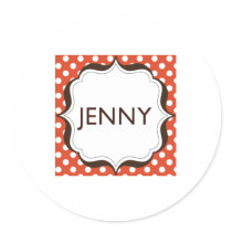 Small Round Stickers - logo centered