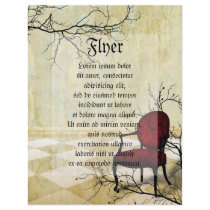Small Royal Chair with Branches Flyer Design