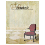 Small Royal Chair with Crown Letterhead Design