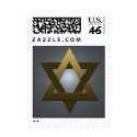 Small silver and gold Star of David postage