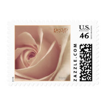 Small Square Mauve Rose Wedding Postal Stamp by naturalilly Small Square Mauve Rose Wedding Postal Stamp