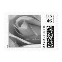 Small Square Silver Rose Wedding Postage