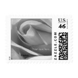 Small Square Silver Rose Wedding Postage