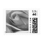 Small Square Silver Rose Wedding Postage stamp
