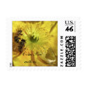 Small Square Yellow Wedding Postage postage by naturalilly Small Square Yellow Wedding Postage postage