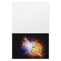 Small Star Large Flare Customized Stationery