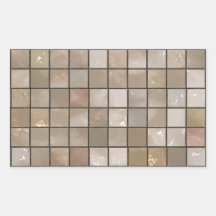Small Tan Floor Tile Background Rectangle Sticker